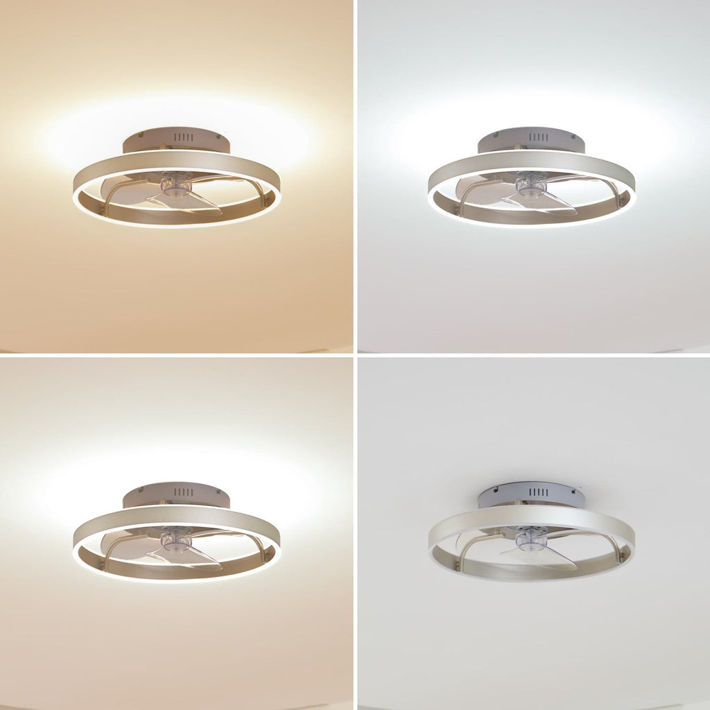 LED takvifte Momitu dimbar sølv Ø50 cm CCT forfra