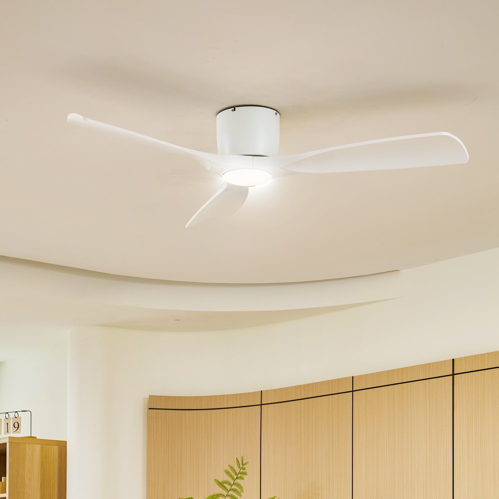 LED takvifte Moneno smart CCT dimbar hvit Ø131 cm fra forfra