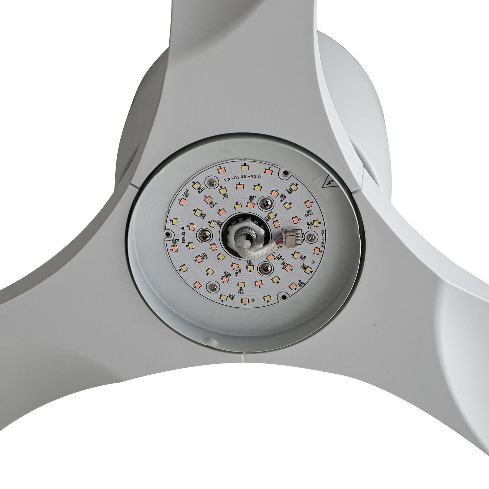 Oversikt av LED takvifte Moneno smart CCT dimbar hvit Ø131 cm monteringsdetaljer