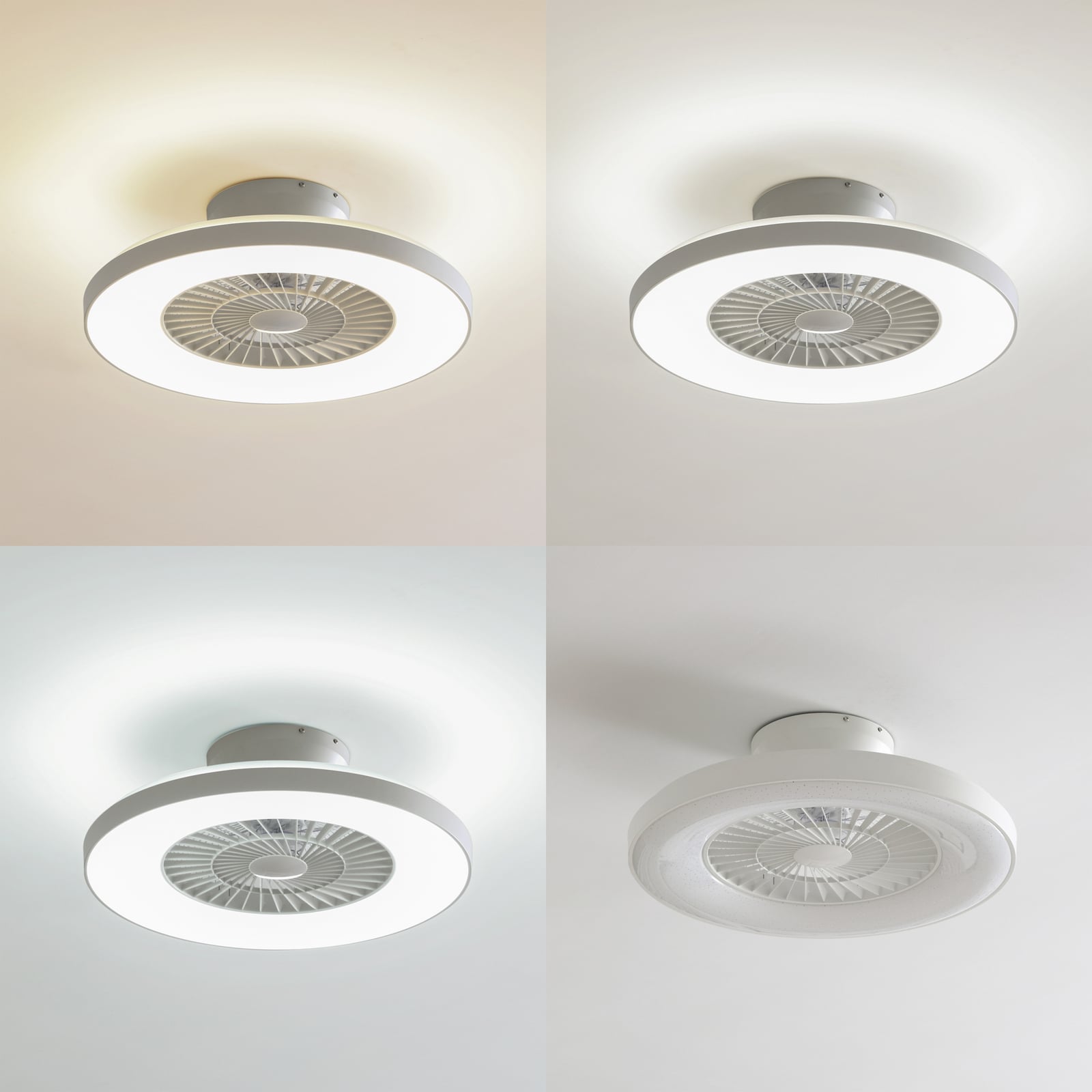 LED takvifte Paavo smart dimbar hvit Ø60 cm Tuya detalj av lys