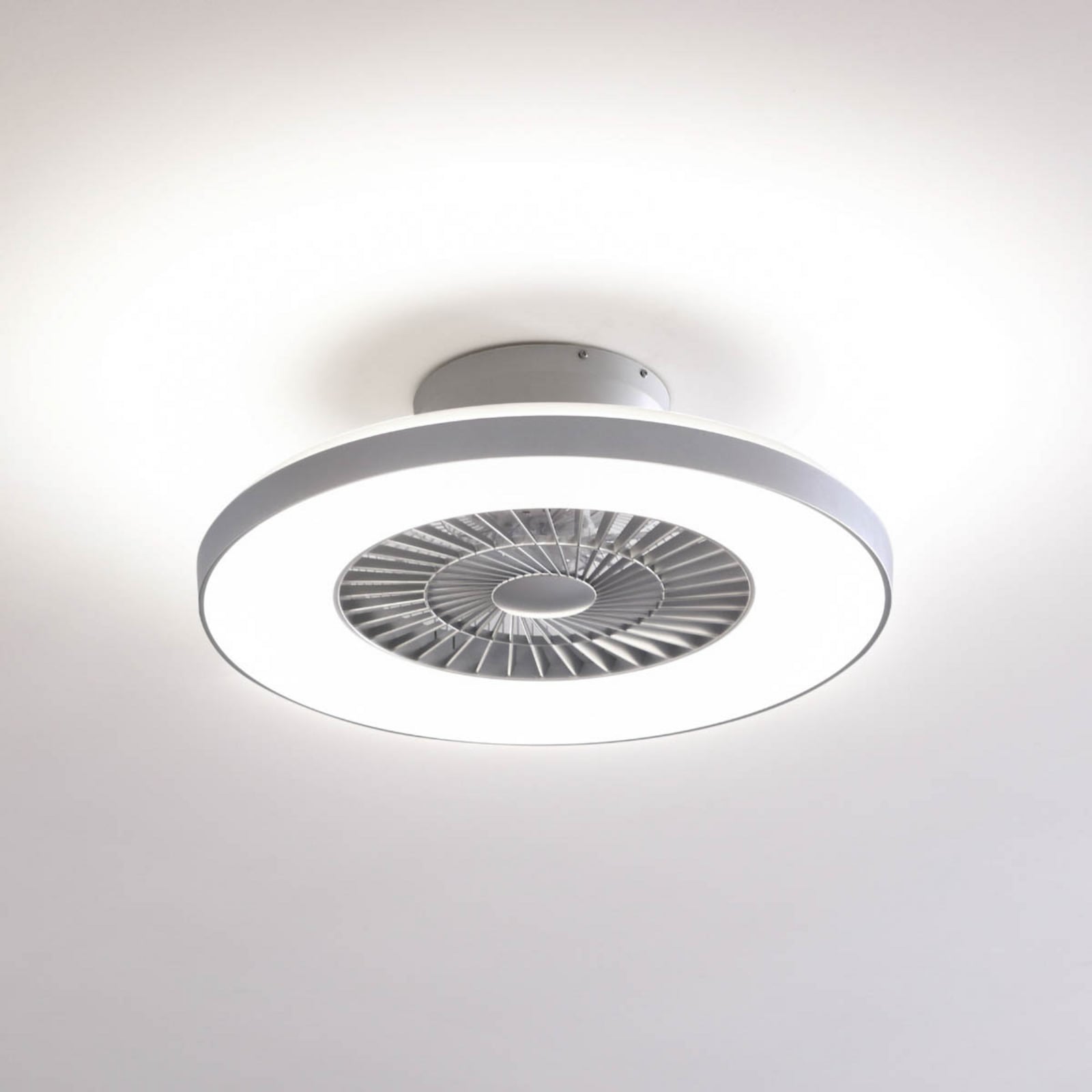 LED takvifte Paavo smart dimbar sølv Ø60 cm Tuya forfra