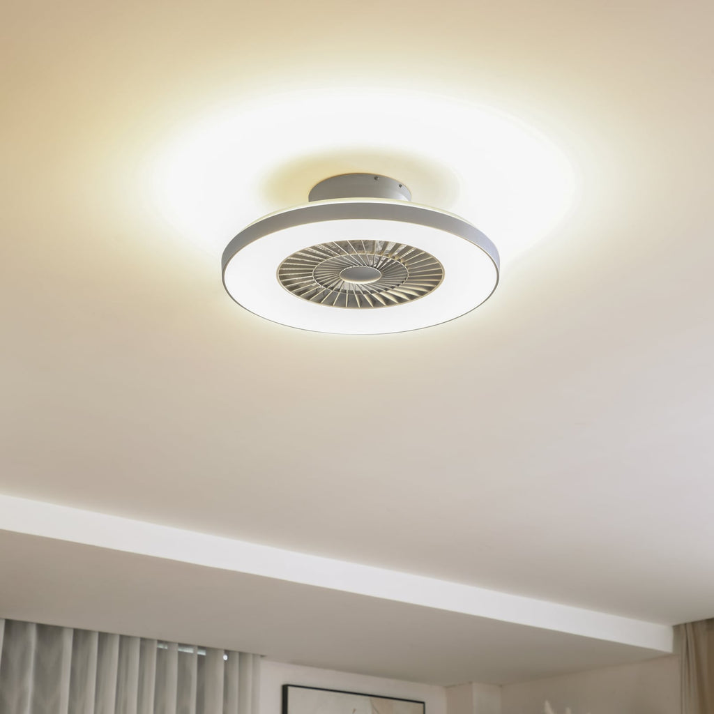 LED takvifte Paavo smart dimbar sølv Ø60 cm Tuya bakside
