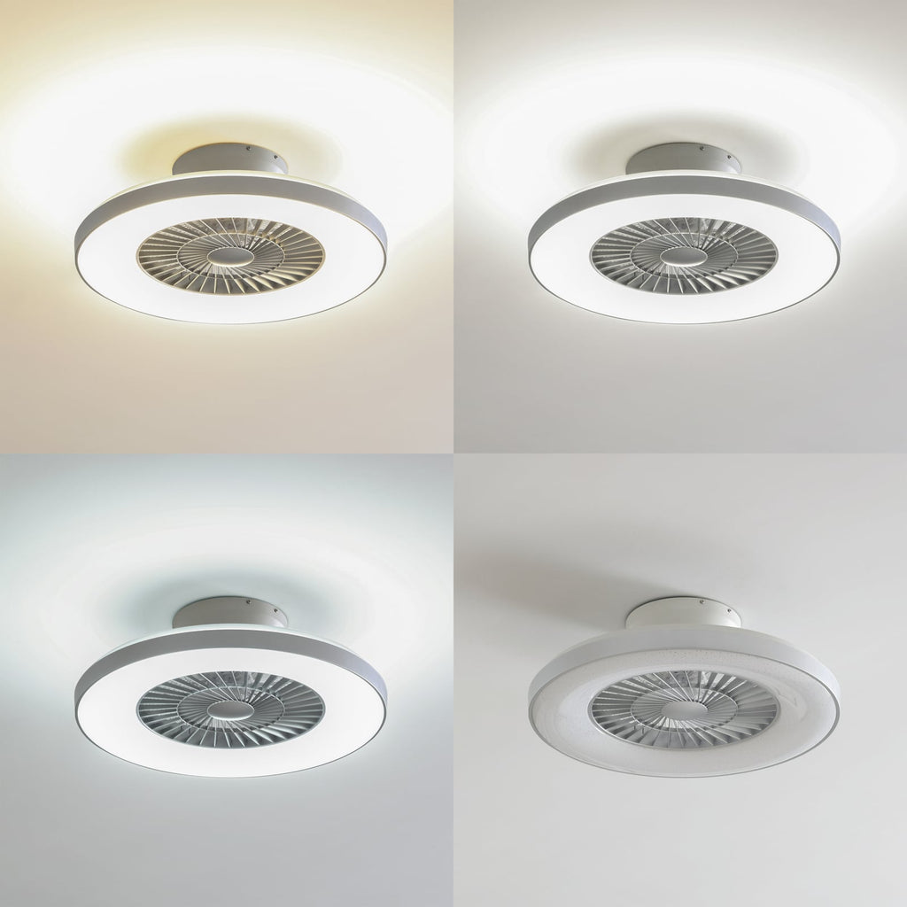 LED takvifte Paavo smart dimbar sølv Ø60 cm Tuya detalj av stjerneeffekt