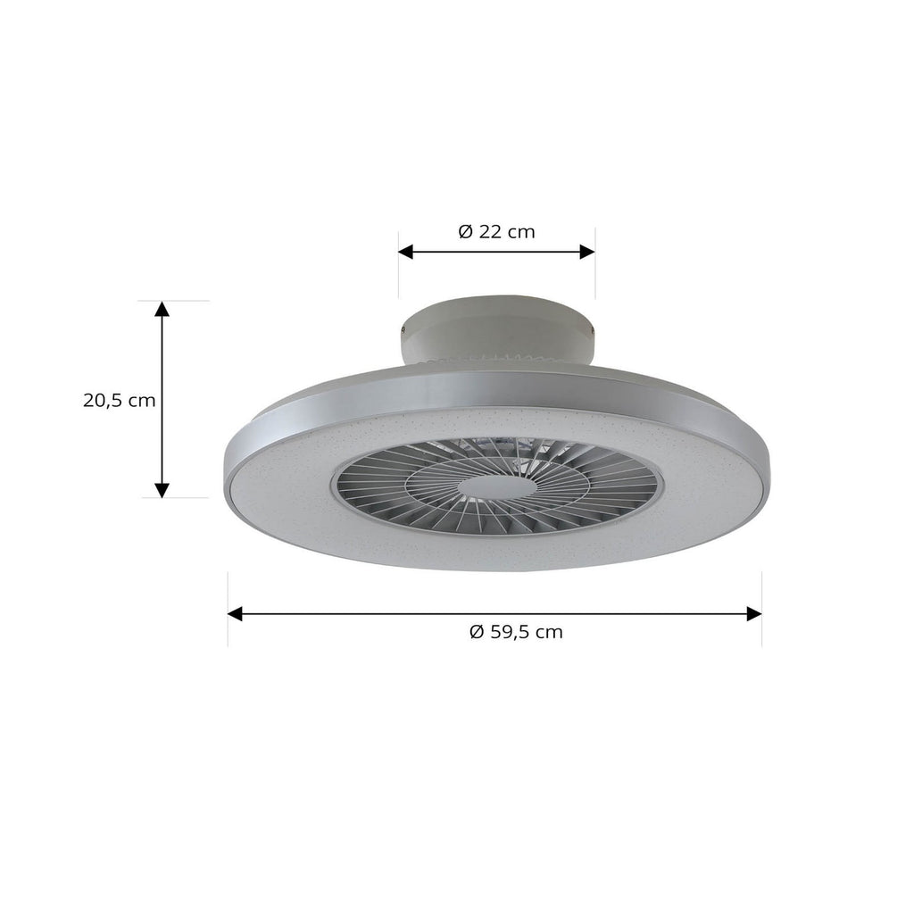 LED takvifte Paavo smart dimbar sølv Ø60 cm Tuya fjernkontroll