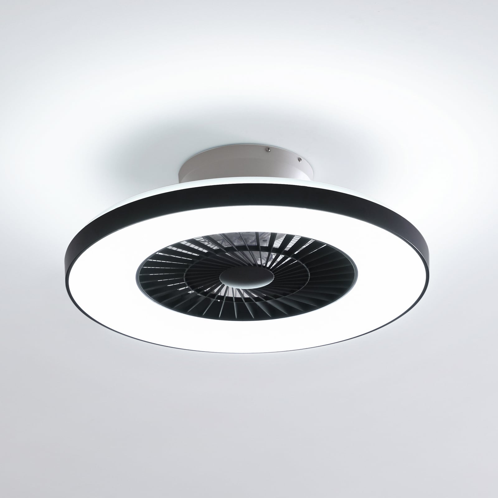 LED takvifte Paavo smart dimbar svart Ø60 cm Tuya forfra