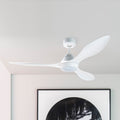 LED takvifte Polaris L 3 vinger Ø132 cm hvit med fjernkontroll forfra