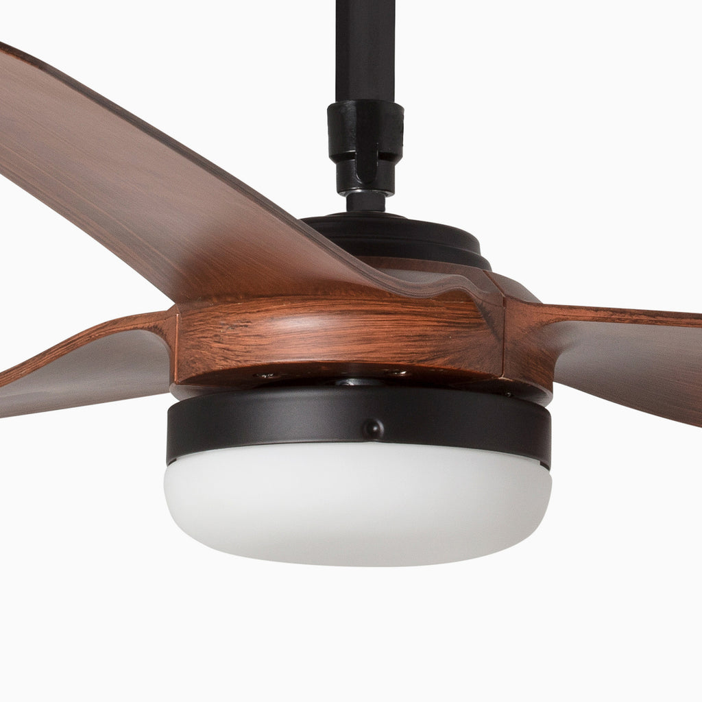 LED takvifte Punt M Ø130 cm svart/tre detalj