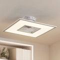 LED takvifte Romea firkantet dimbar CCT 60x60 cm sølv/hvit forfra