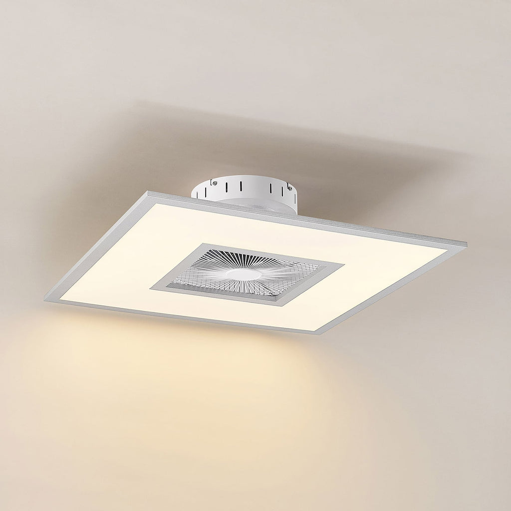 LED takvifte Romea firkantet dimbar CCT 60x60 cm sølv/hvit med fjernkontroll