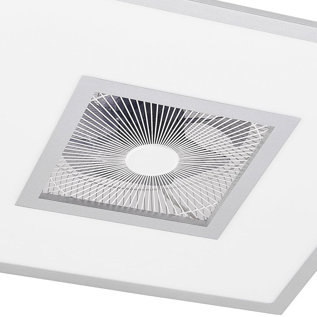 LED takvifte Romea firkantet dimbar CCT 60x60 cm sølv/hvit monteringsdetalj