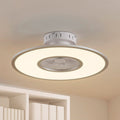 LED takvifte Romea rund CCT dimbar Ø60 cm sølv/hvit forfra