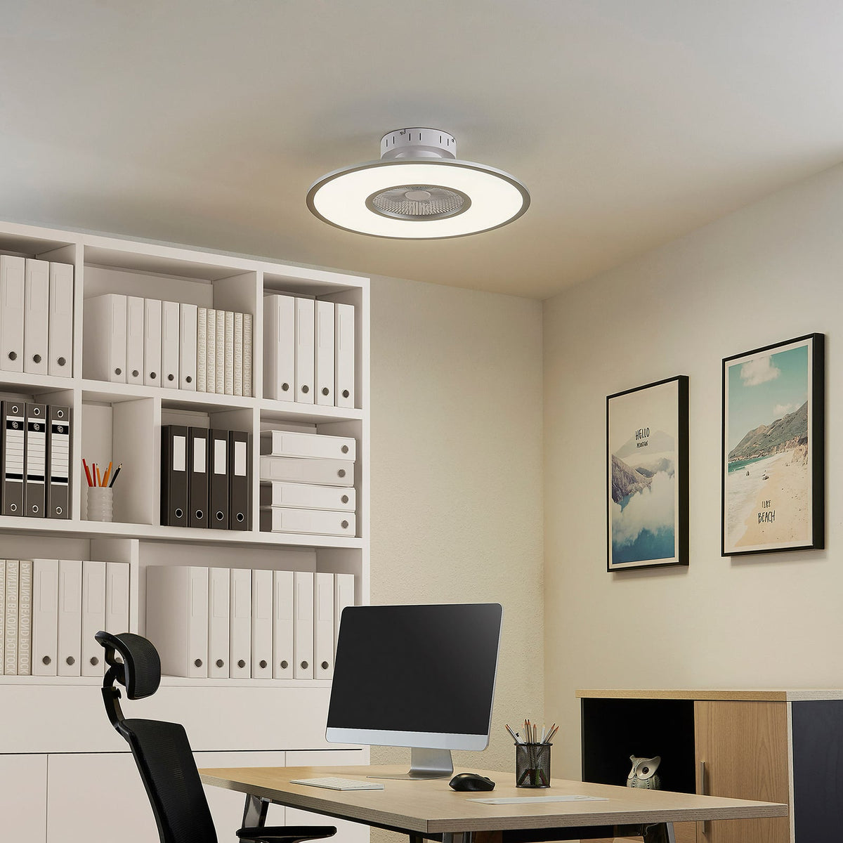 LED takvifte Romea rund CCT dimbar Ø60 cm sølv/hvit bakside