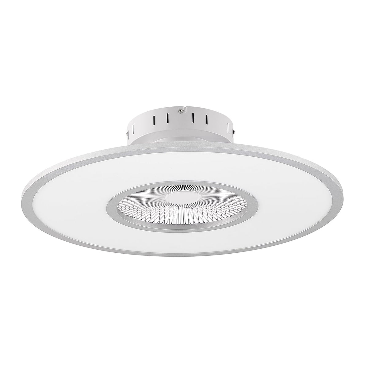 LED takvifte Romea rund CCT dimbar Ø60 cm sølv/hvit montert i rom