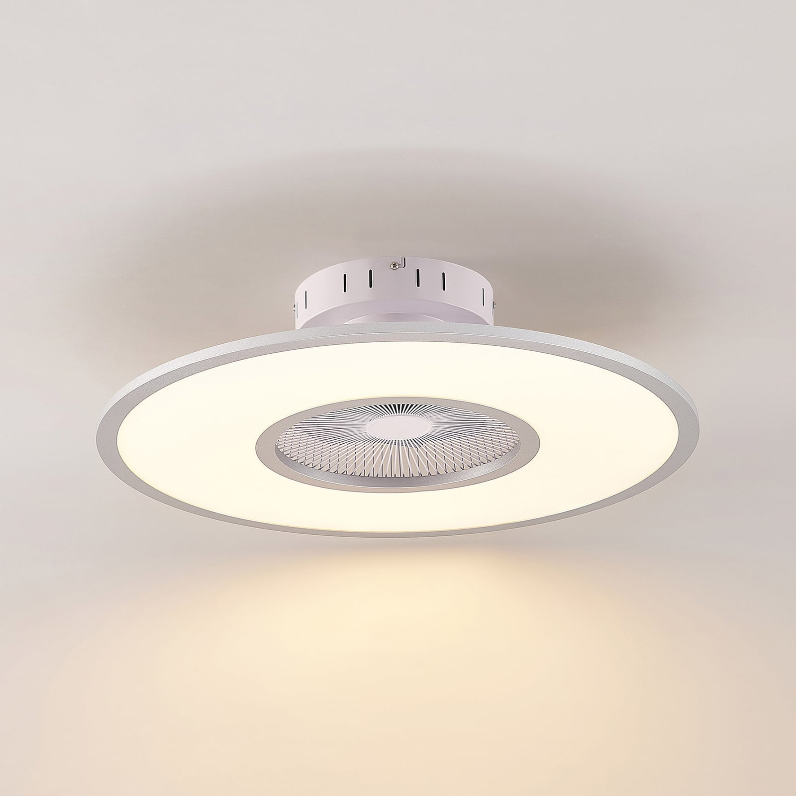 LED takvifte Romea rund CCT dimbar Ø60 cm sølv/hvit med fjernkontroll