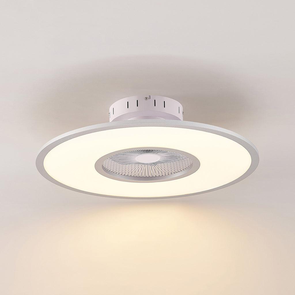 LED takvifte Romea rund CCT dimbar Ø60 cm sølv/hvit med fjernkontroll