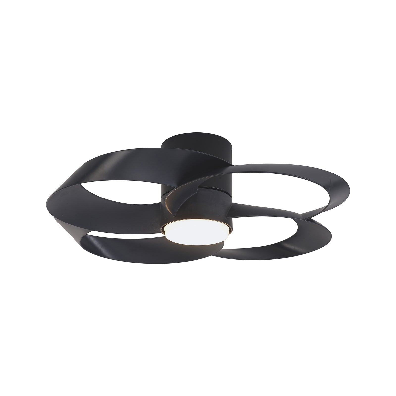 Detalj av LED takvifte Rose svart DC dimbar CCT Ø65 cm rotor