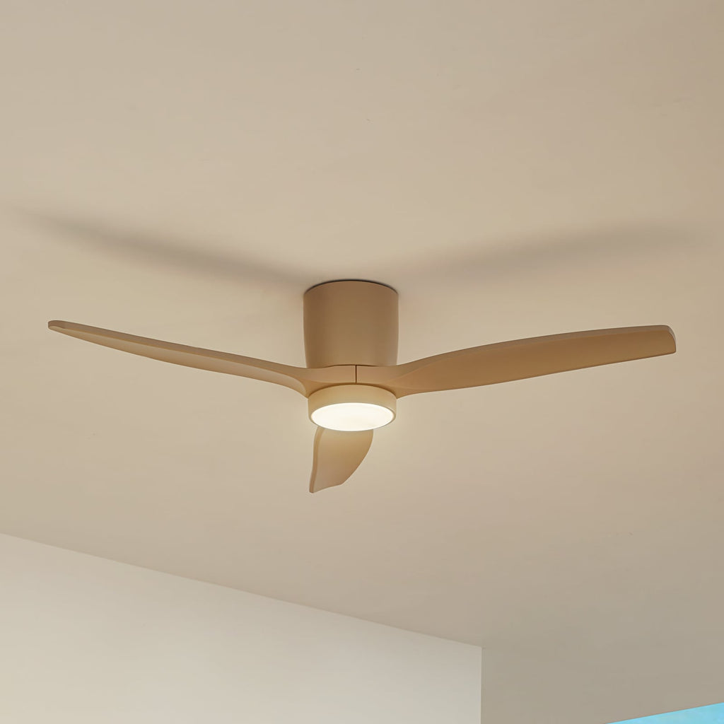 LED takvifte Sorin beige CCT IP44 Ø132 cm med fjernkontroll forfra