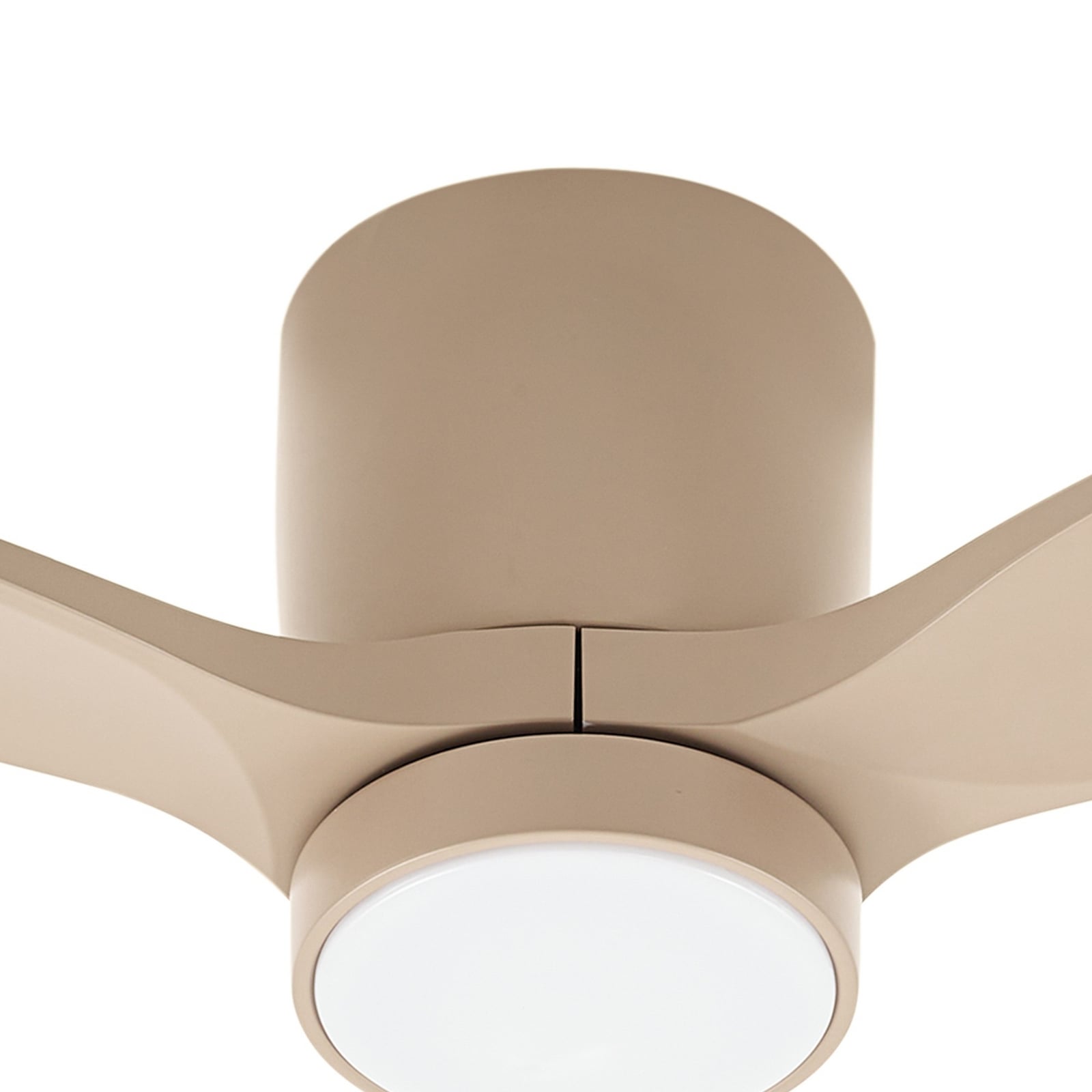 LED takvifte Sorin beige vifteblader i bevegelse