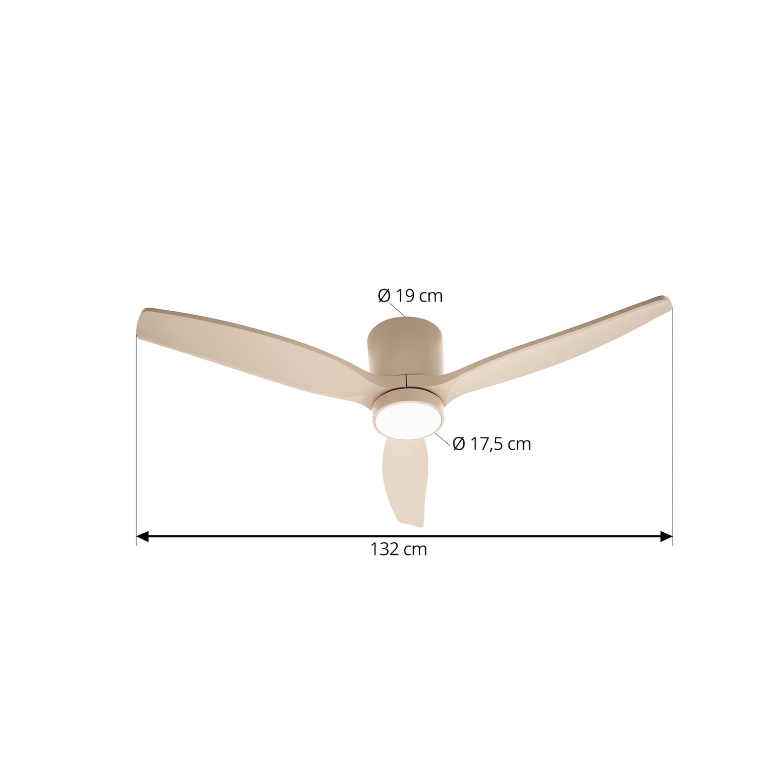 LED takvifte Sorin beige fjernkontroll detalj