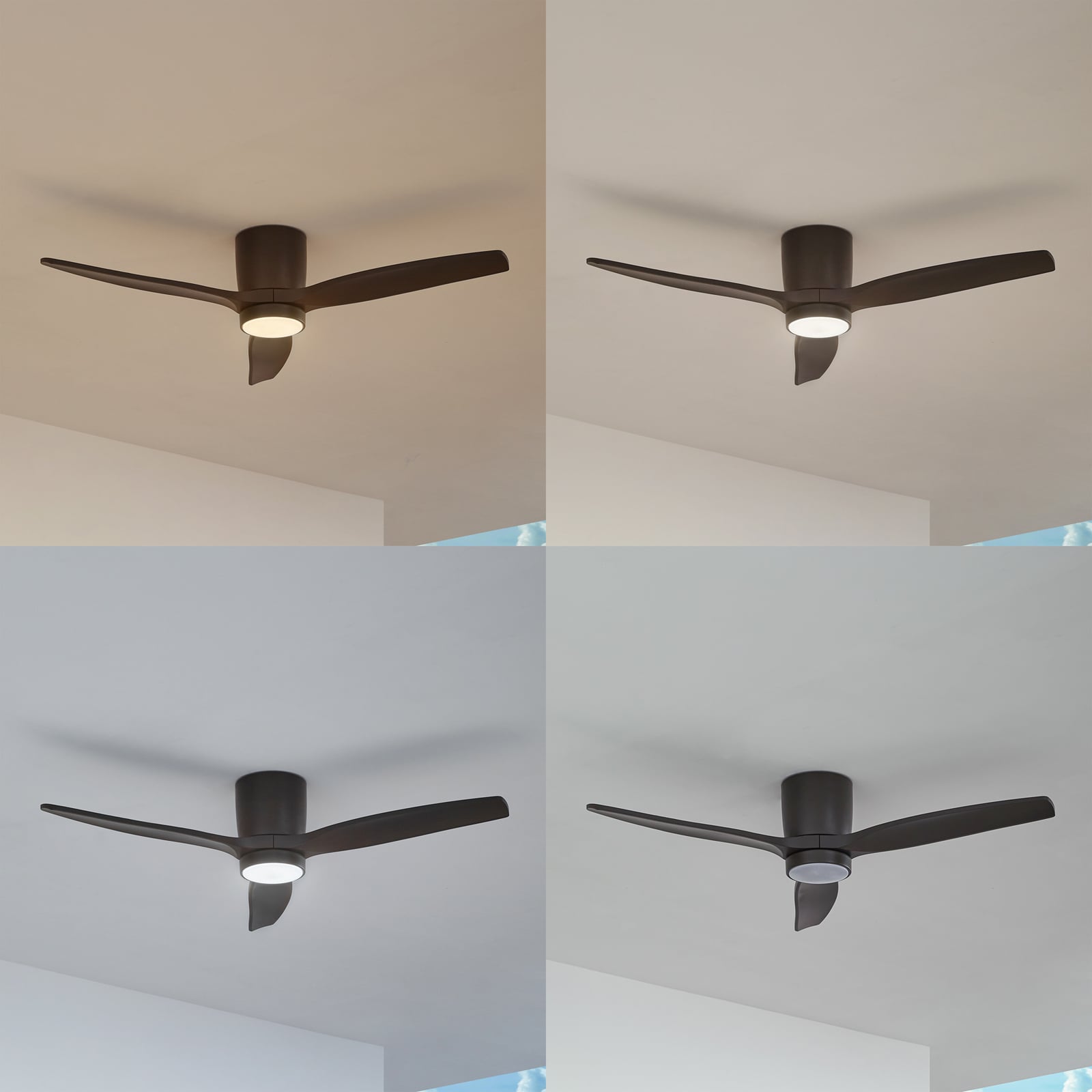 Detalj av LED takvifte Sorin svart med fjernkontroll