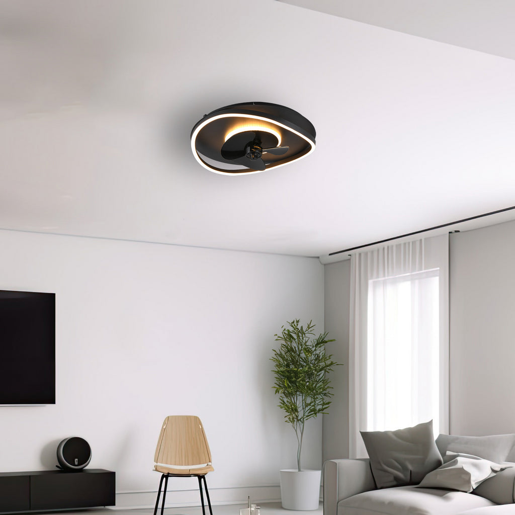LED takvifte Sortland CCT dimbar med fjernkontroll Ø50 cm bakside
