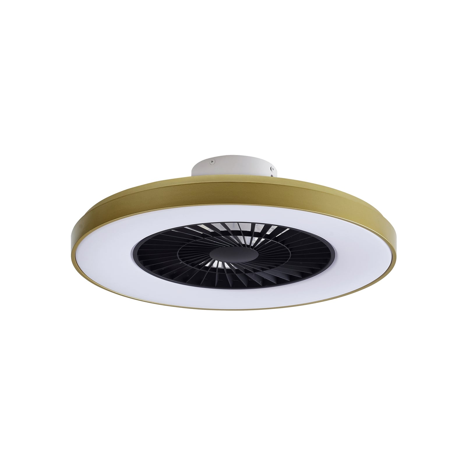 LED takvifte Teleo dimbar messing montert i stue