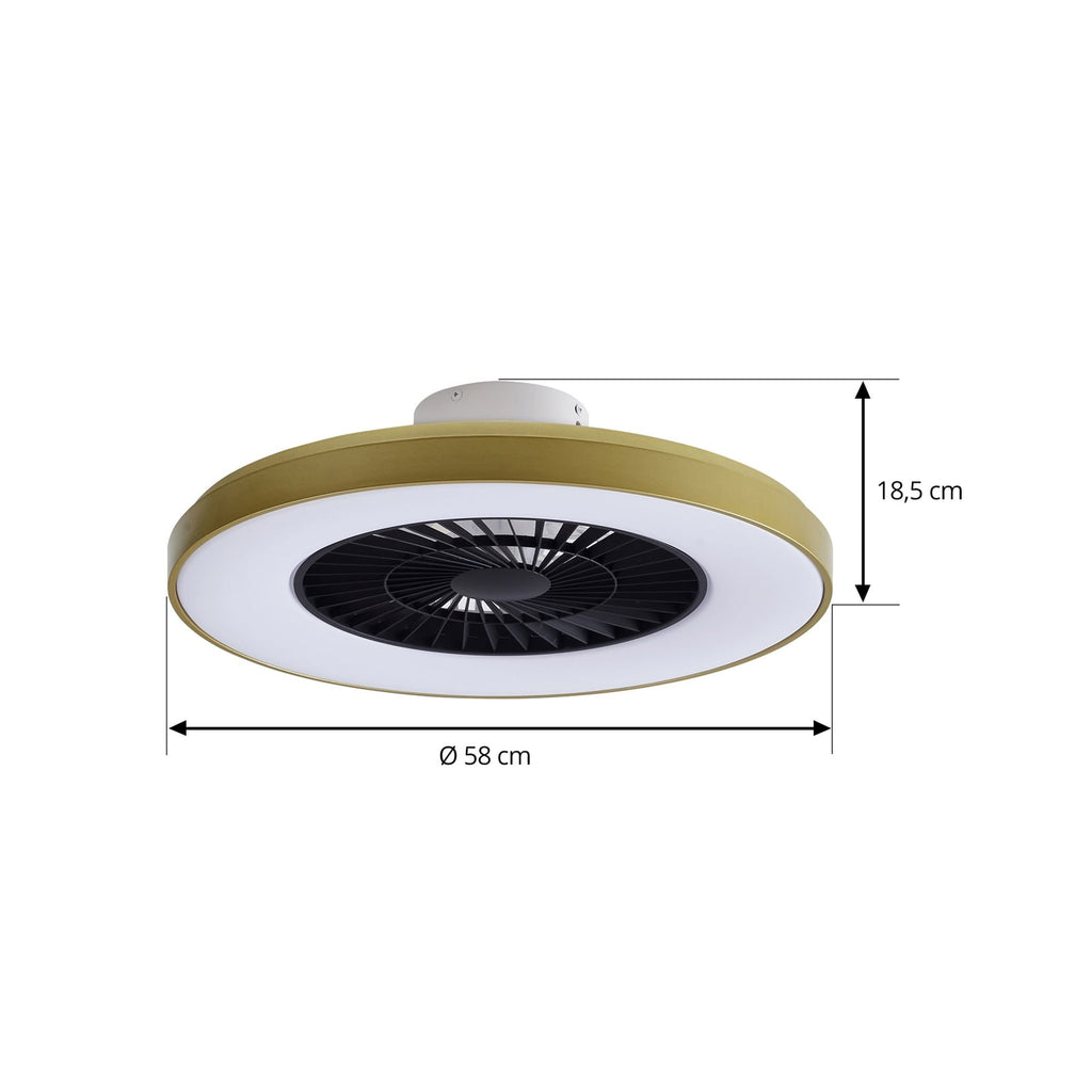 LED takvifte Teleo dimbar messing detalj på fjernkontroll