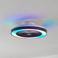 LED takvifte Teleo dimbar RGB CCT Tuya Ø48 cm svart forfra