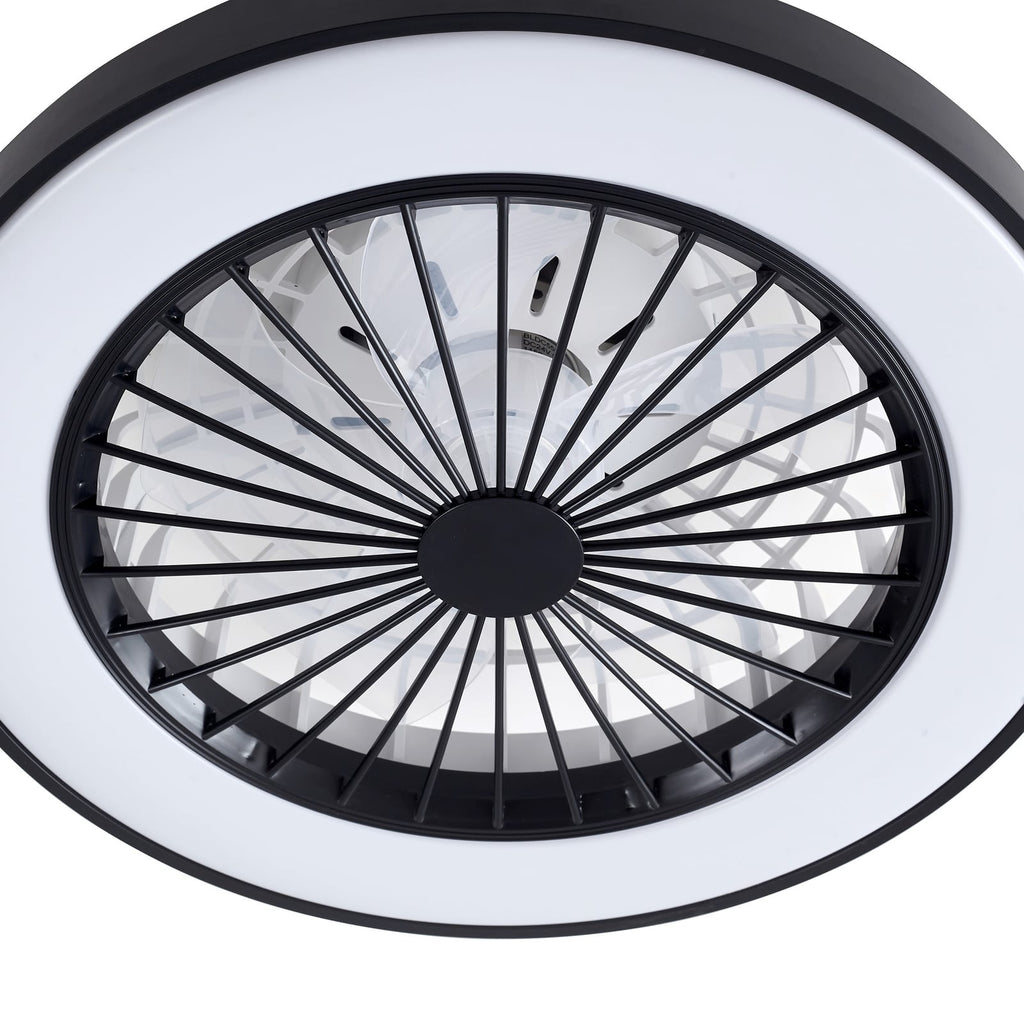 LED takvifte Teleo dimbar RGB CCT Tuya Ø48 cm svart med fjernkontroll