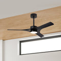 LED takvifte Thai svart dimbar CCT Ø122 cm forfra