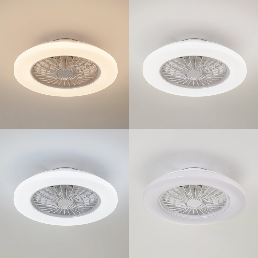 LED takvifte Vedin dimbar CCT hvit Ø49 cm detalj av vifteblader