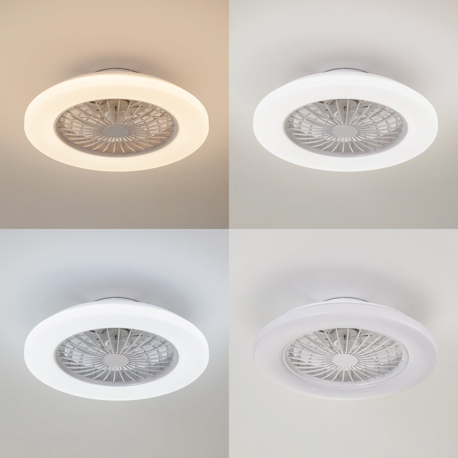 LED takvifte Vedin dimbar CCT hvit Ø49 cm detalj av vifteblader