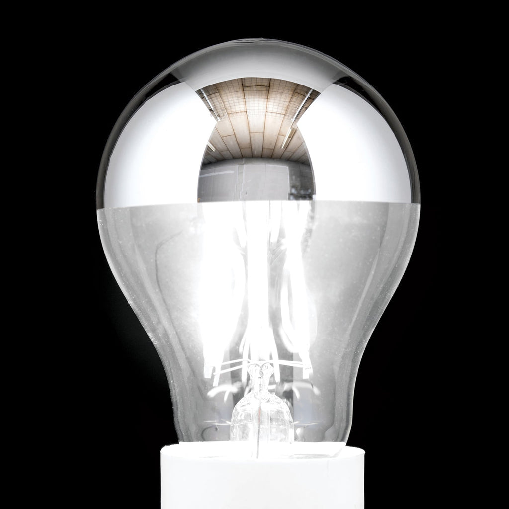LED-toppforspeilet pære E27 8W 2700K dimbar - ORION montert i lampe