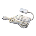 LED-transformator 24V DC 15 W med 12-veis fordeler IP20 - Hera sett forfra