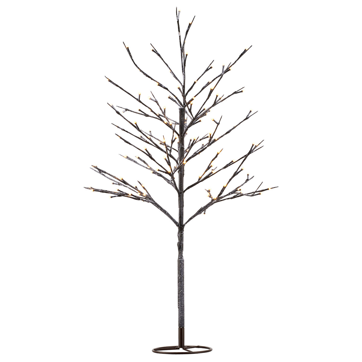 LED-tre Alex snødekt 120 cm 160 LED IP44 utendørs - Sirius montert i hage