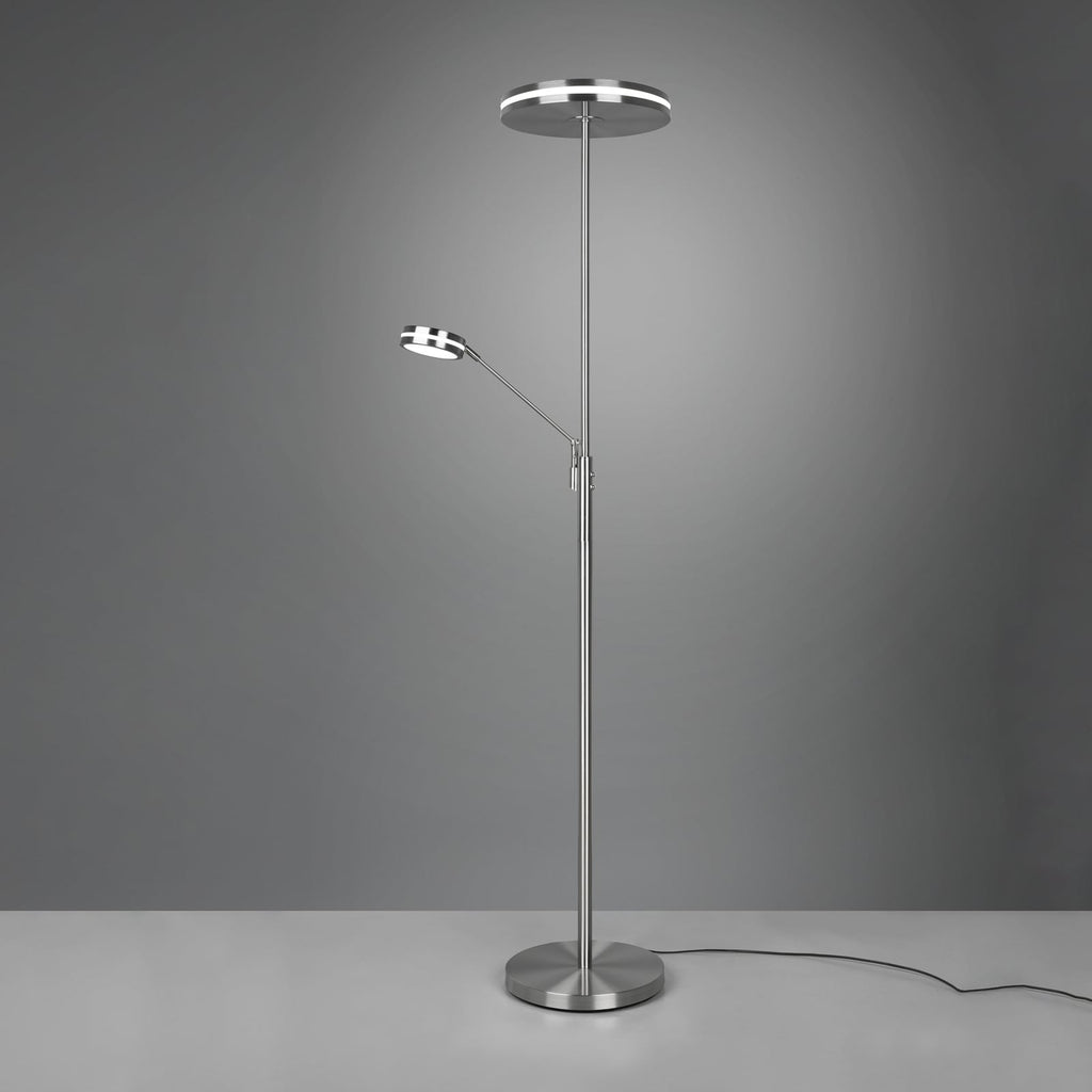Bilde av dimmer på LED uplighter Franklin med leselampe dimbar matt nikkel