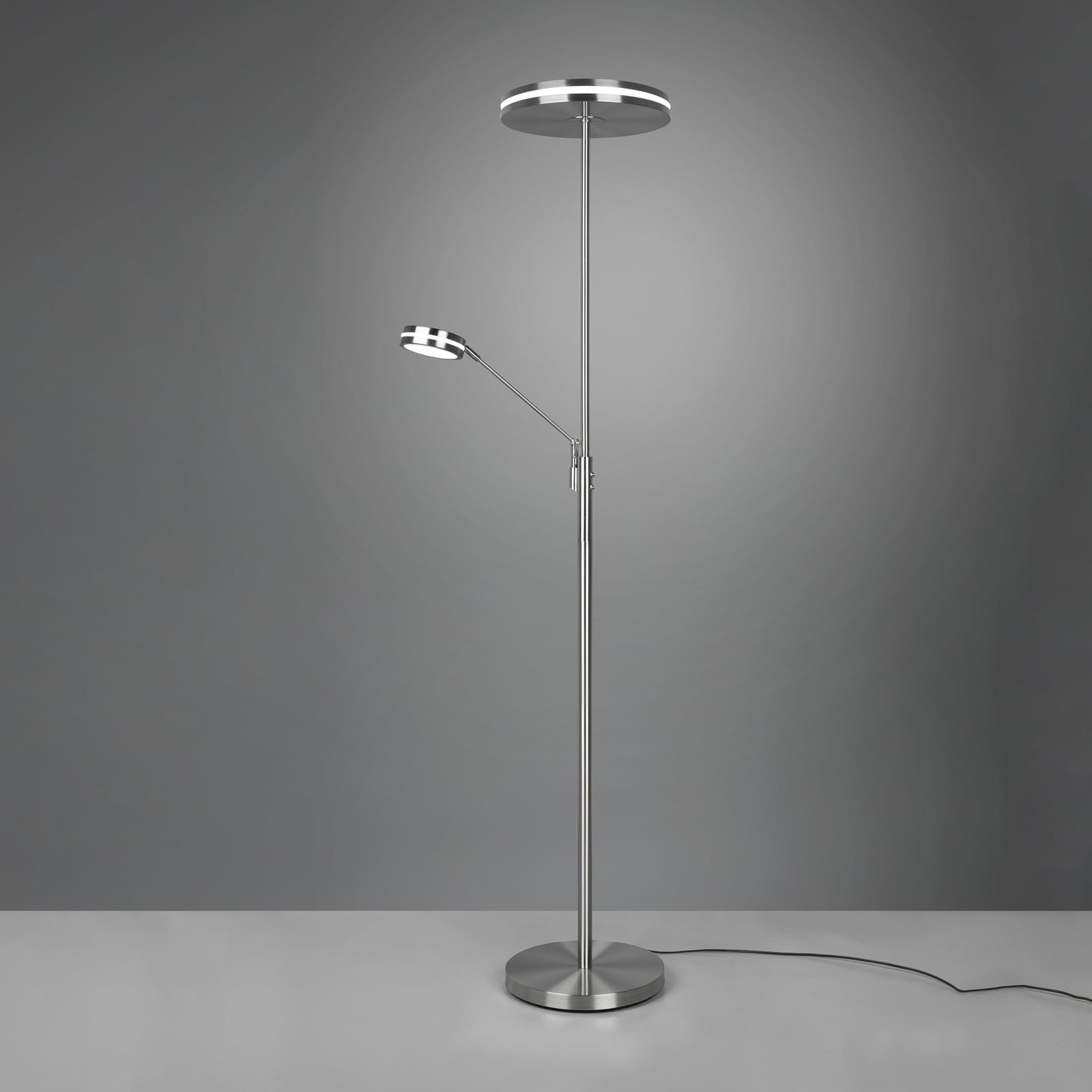 Bilde av dimmer på LED uplighter Franklin med leselampe dimbar matt nikkel