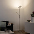 LED uplighter Rocco med lesearm dimbar RGB fjernkontroll - LOLA Smart forfra