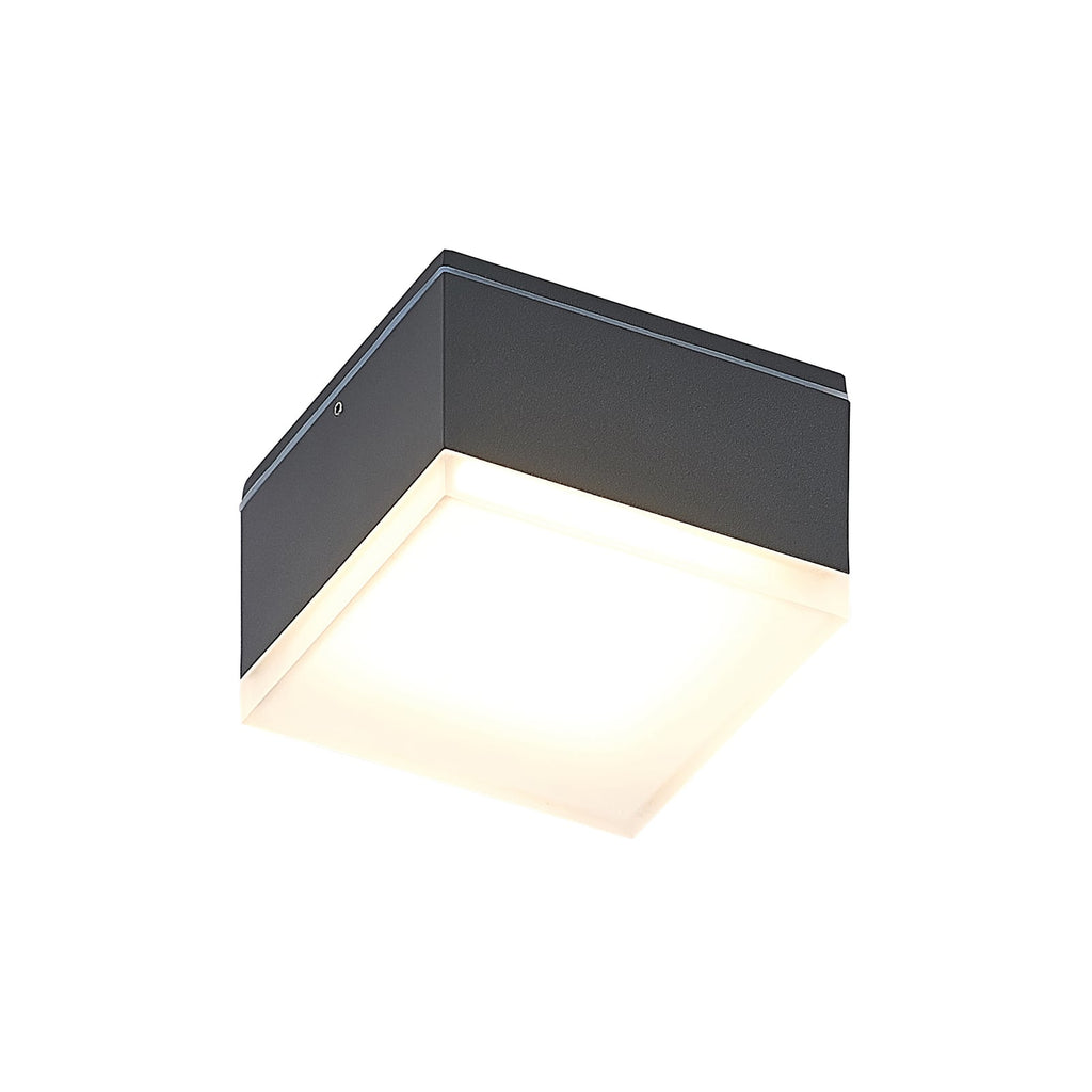 LED ute taklampe Mathea kantet aluminium sideprofil