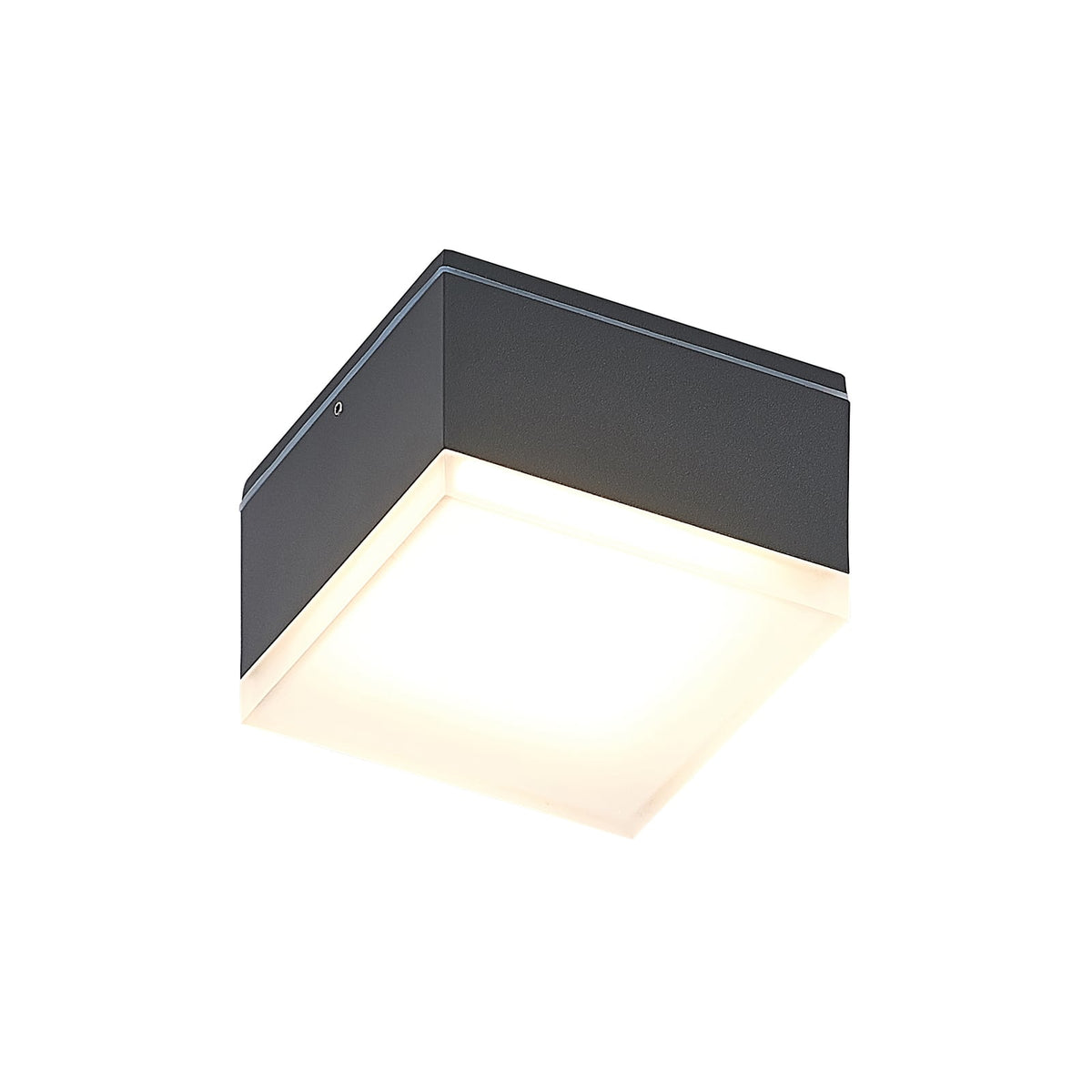 LED ute taklampe Mathea kantet aluminium sideprofil