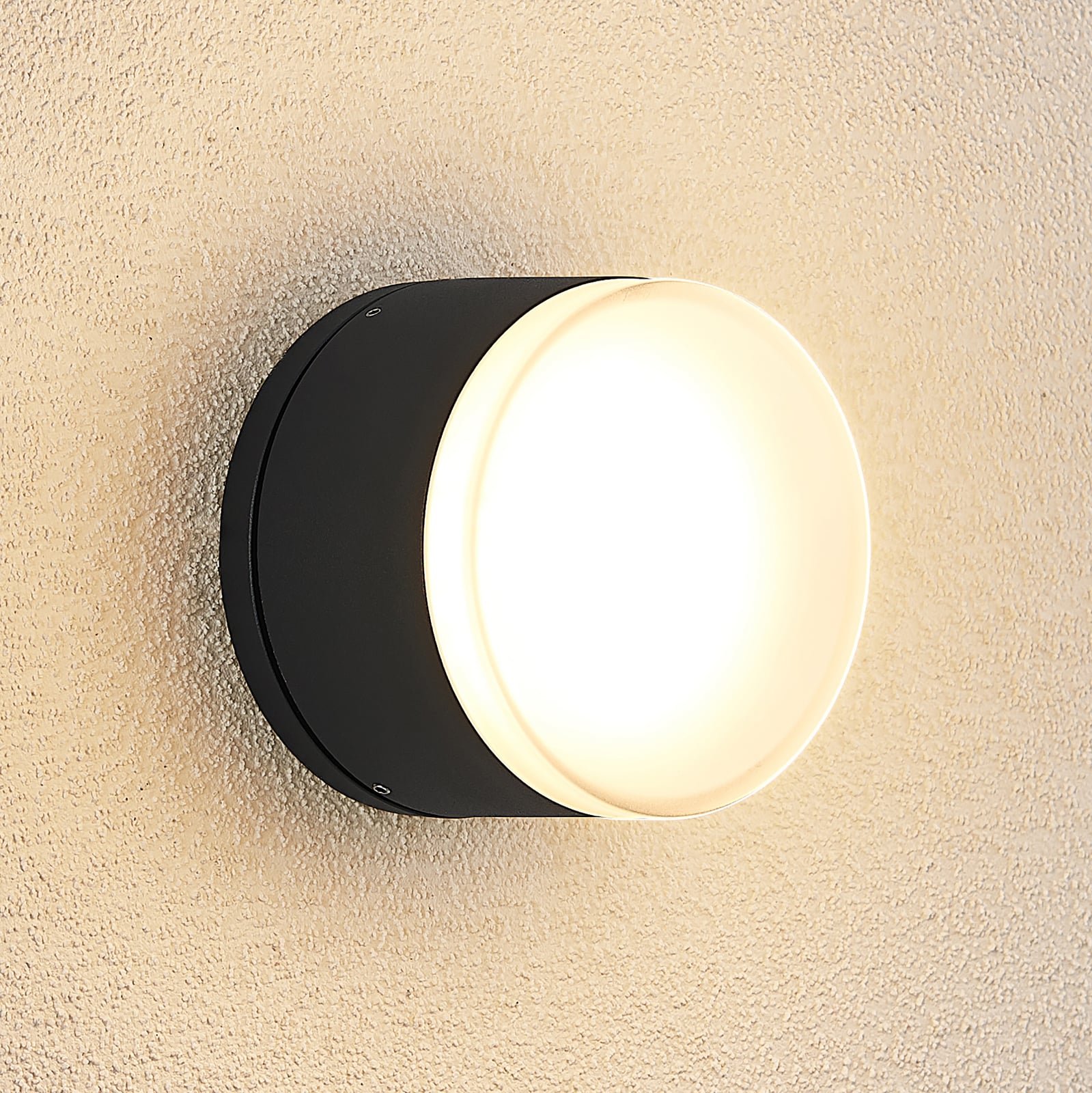 LED ute taklampe Mathea sylinder aluminium detalj