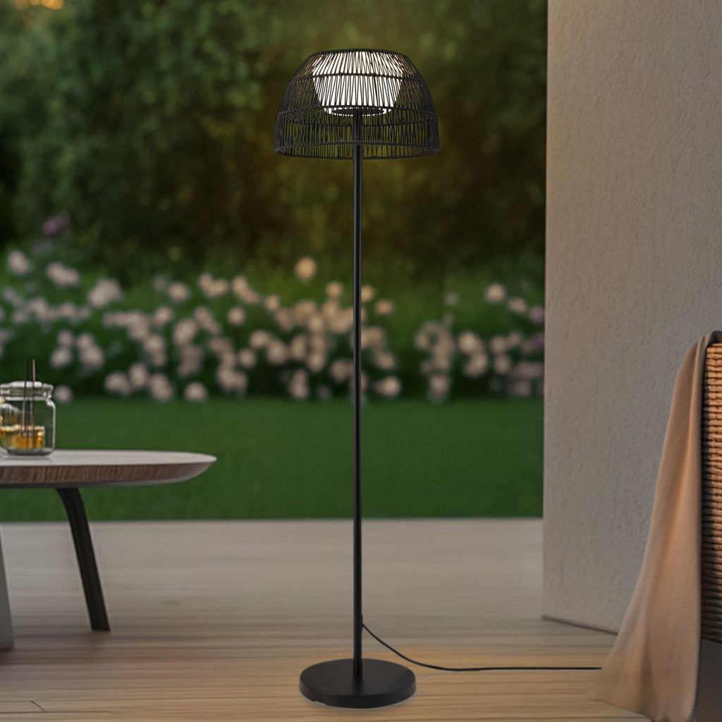 LED utegulvlampe Heribio svart jern forfra
