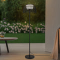 LED utegulvlampe Heribio svart jern forfra
