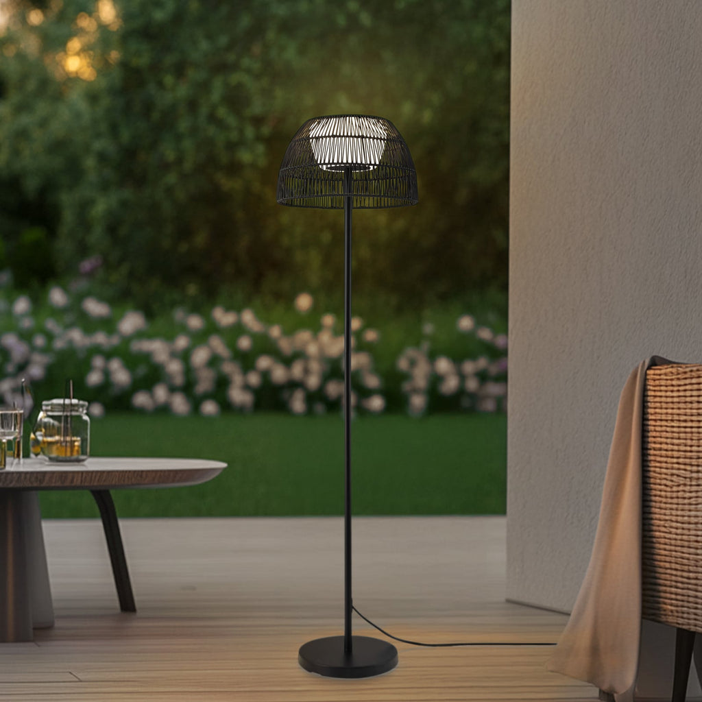 LED utegulvlampe Heribio svart jern bakside