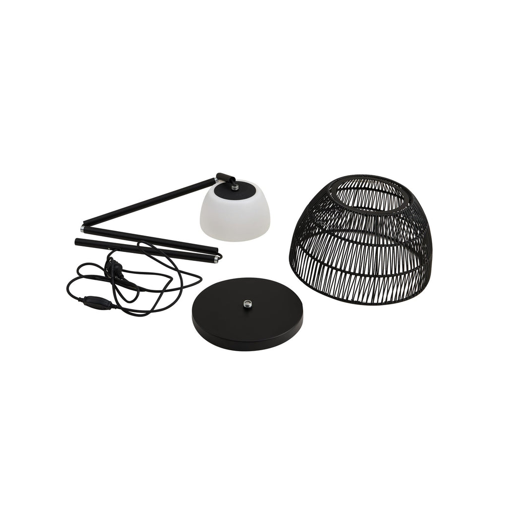 LED utegulvlampe Heribio svart jern Ø40 cm 153 cm IP44 - Lucande