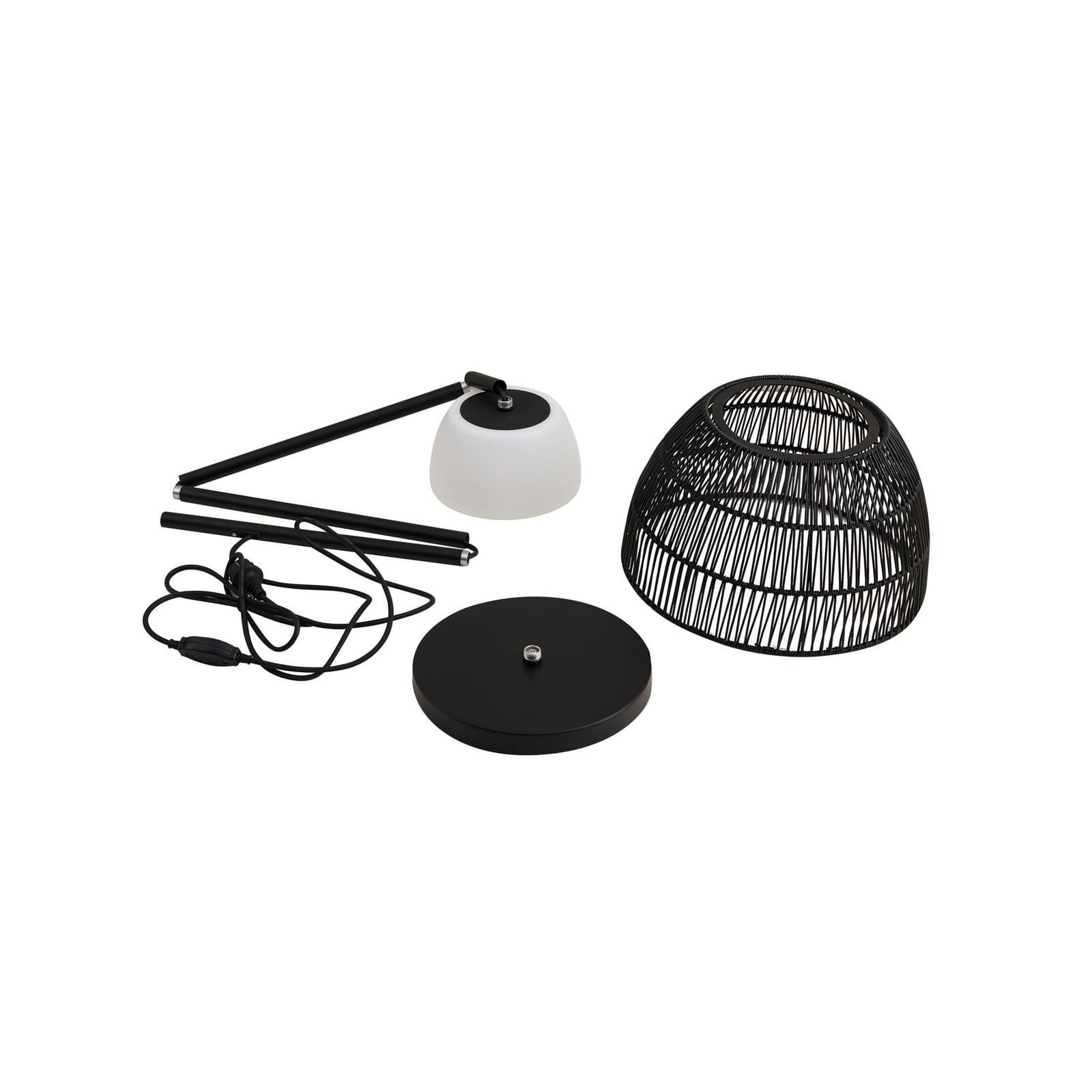 LED utegulvlampe Heribio svart jern Ø40 cm 153 cm IP44 - Lucande