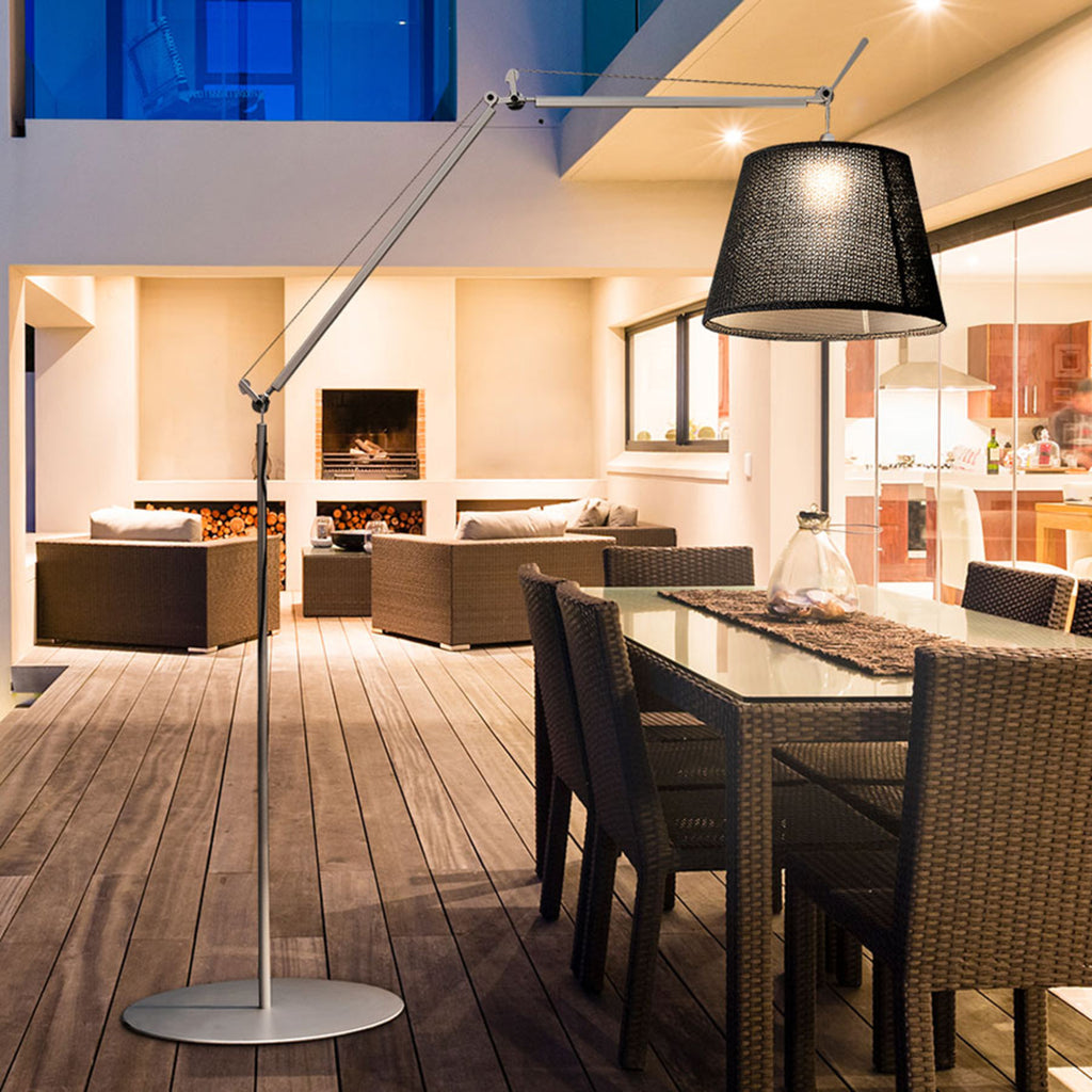 LED utegulvlampe Tolomeo Paralume Outdoor svart IP44 forfra