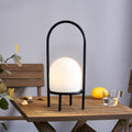 LED utelampe Eleia oppladbar dimbar svart 43 cm IP44 forfra