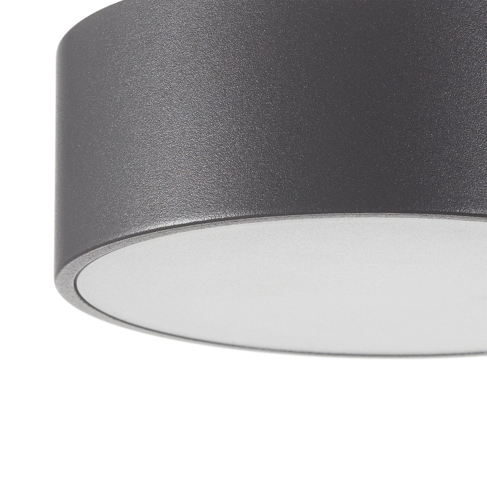 LED utelampe rund aluminium antrasitt Ø15 cm IP65 - CMD nærbilde