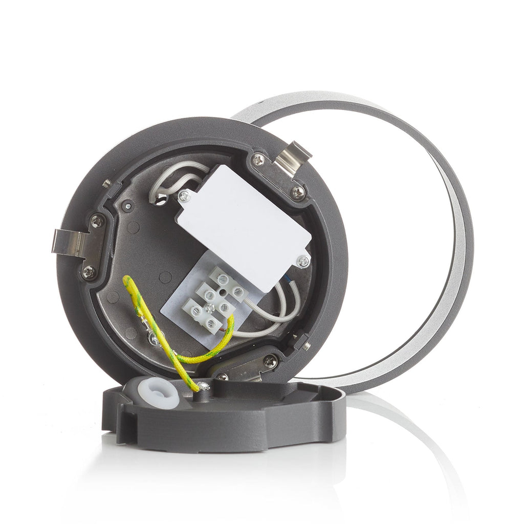 LED utelampe rund aluminium antrasitt Ø15 cm IP65 - CMD pakkebilde